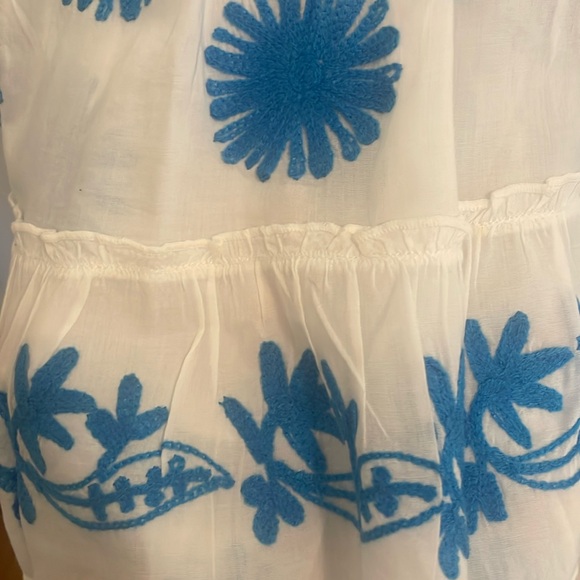 Pranella Celon Blue & White Summer Beach Dress size Large - Picture 12 of 16
